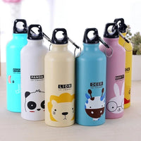 Aluminium Cartoon Sports Mug Cartoon Image Children's Water Cup Stainless Steel Water Bottle with Lid Insulated Mug Coffee Mug