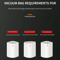 Electric Vacuum Sealer Dry/Wet Food Sealed Packaging Kitchen Food Storage Seal Built-in Cutter Knife