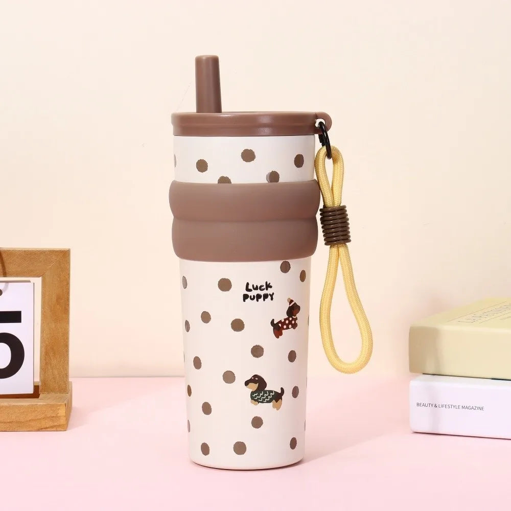 Eco-Friendly Stainless Steel Insulation Cup High-Capacity Leak-Proof Vacuum Flask Large Capacity 600ml Vacuum Cup Office