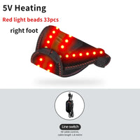 Carbon Fiber Portable Red Light Electric Heating Foot Protector - Vibration Massage Relieves Foot Numbness, Stiffness and Pain