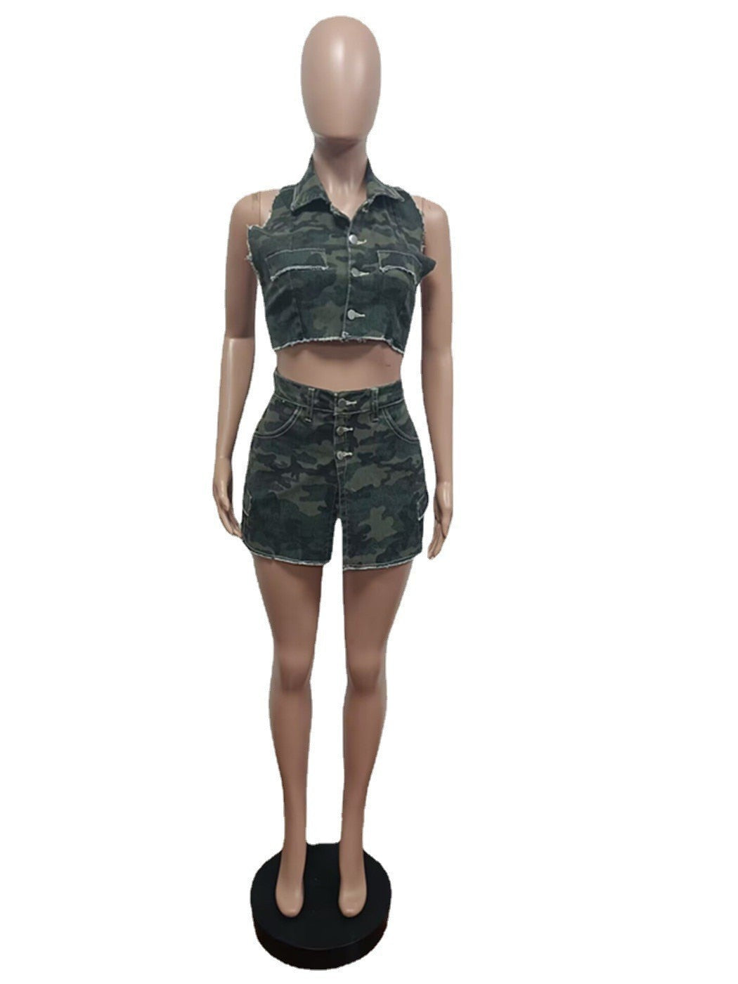 Casual Women Skirt Two Piece Set Camouflage Shirt + Mini Skirt Dress Tracksuit Slim Bodycon Clothes For Women Outfit