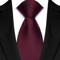 New Design Wedding 8CM Men Tie Dark Red Striped Paisley Flower Neckties For Men Business Party Groom Collar Accessories Gift