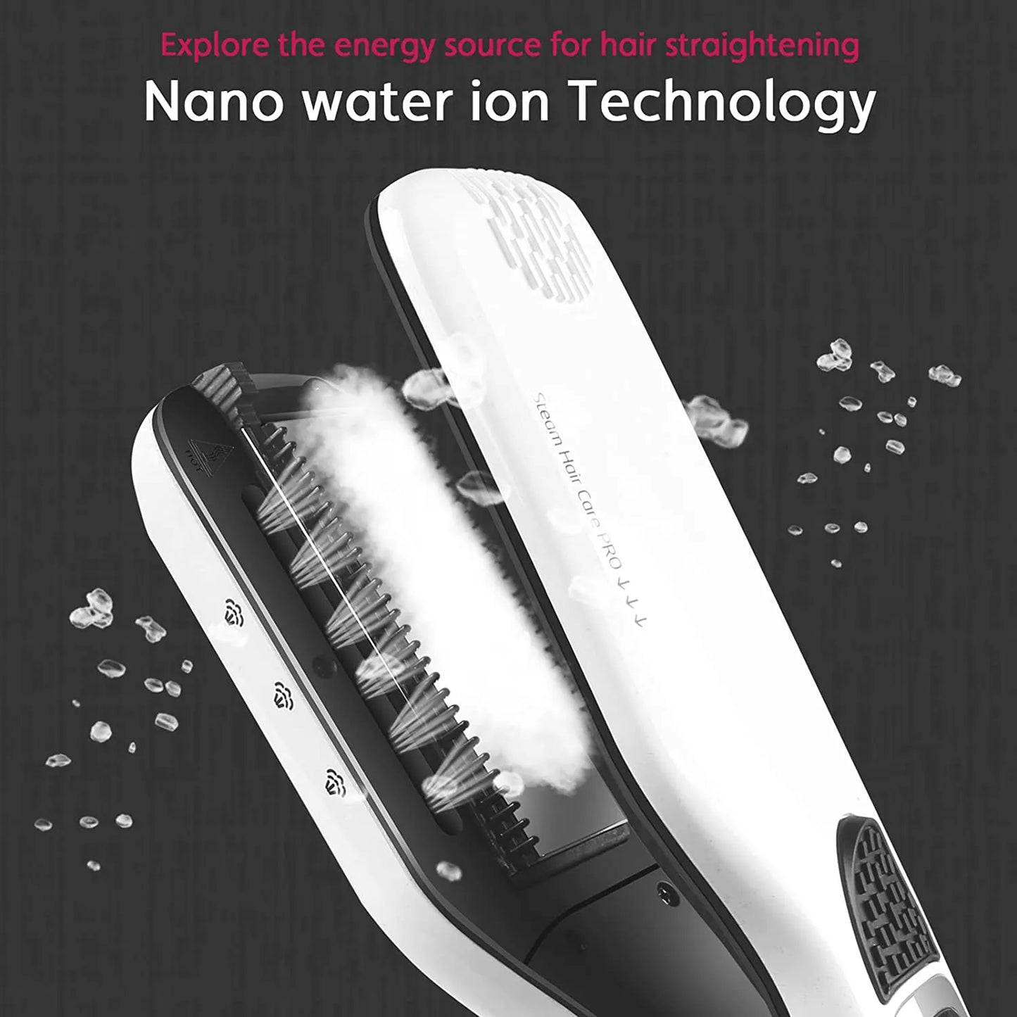 Professional Hair Straightener Heating Hot Hair Combs Dual Voltage Titanium Curling Iron Steam Flat Iron Hair Wide Plates Tools