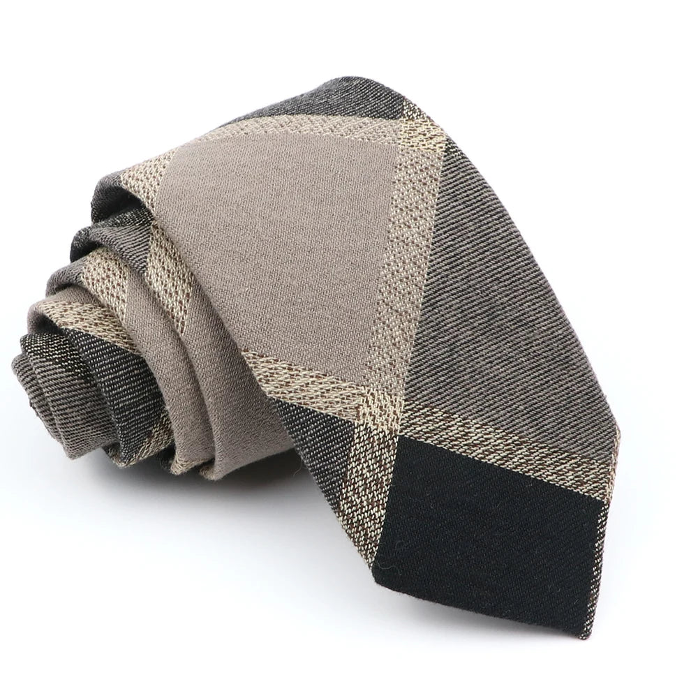 New Design Cotton Tie Plaid Necktie Gift For Men Free Shipping Fashion Casual Man's Neckties Wedding Party Suits Print Cravat