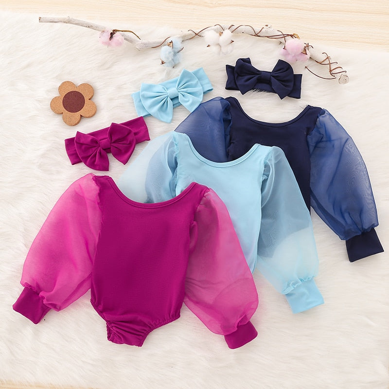 Autumn Newborn Infant Girl Clothes  Fashion Lovely Long Sleeve Bodysuit