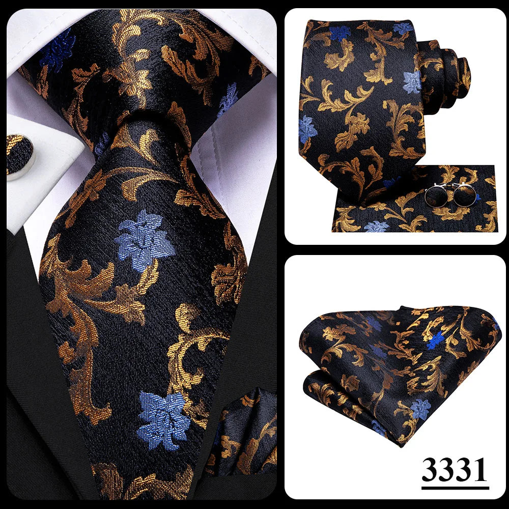 Hi-Tie Blue Business Solid 100% Silk Men's Tie NeckTie 8.5cm Ties for Men Formal Luxury Wedding High Quality Gravata