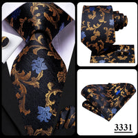 Hi-Tie Blue Business Solid 100% Silk Men's Tie NeckTie 8.5cm Ties for Men Formal Luxury Wedding High Quality Gravata