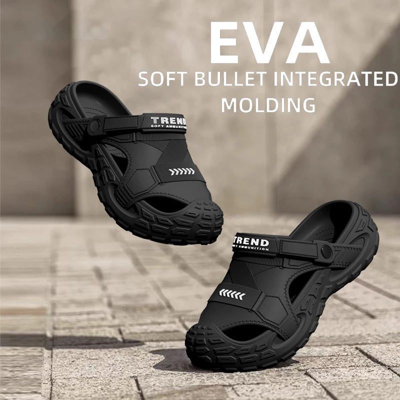 EVA Men's Outdoor Summer Wearable Clog Shoes Anti-Slip Breathable Odor-Resistant Slip-Resistant Sandals