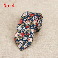Classic Men's Flower Ties Handmade Cotton Tie For Men 6CM Narrow Floral Neckties Gift Wedding Party Casual Gravatas Paisley Tie