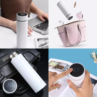 500ml Stainless Steel Thermos Cup with Temperature Display Outdoor Vacuum Insulated Divided Bottle Travel Mug Fathers Day Gift