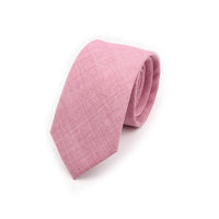 Solid Color Handmade Cotton Ties Men Necktie Striped Narrow Collar Slim Pink Sage Green Casual Tie Wedding Suit Accessories Gift