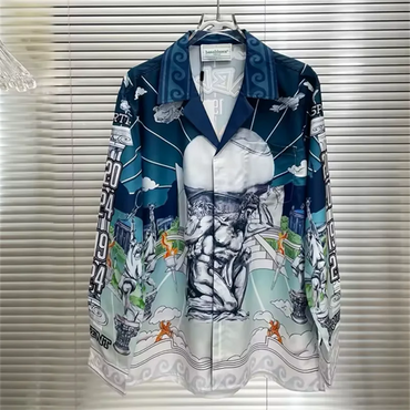2025 men's printed T-shirt, men's and women's long sleeved shirt, 100% polyester fiber, fashionable and comfortable casual men's