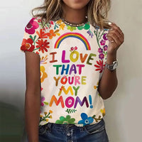 Mother's Day gift Top Women's T-shirt For Women The Best Mom 3D Printed T-Shirt Summer Casual Short Sleeve Women's Clothing