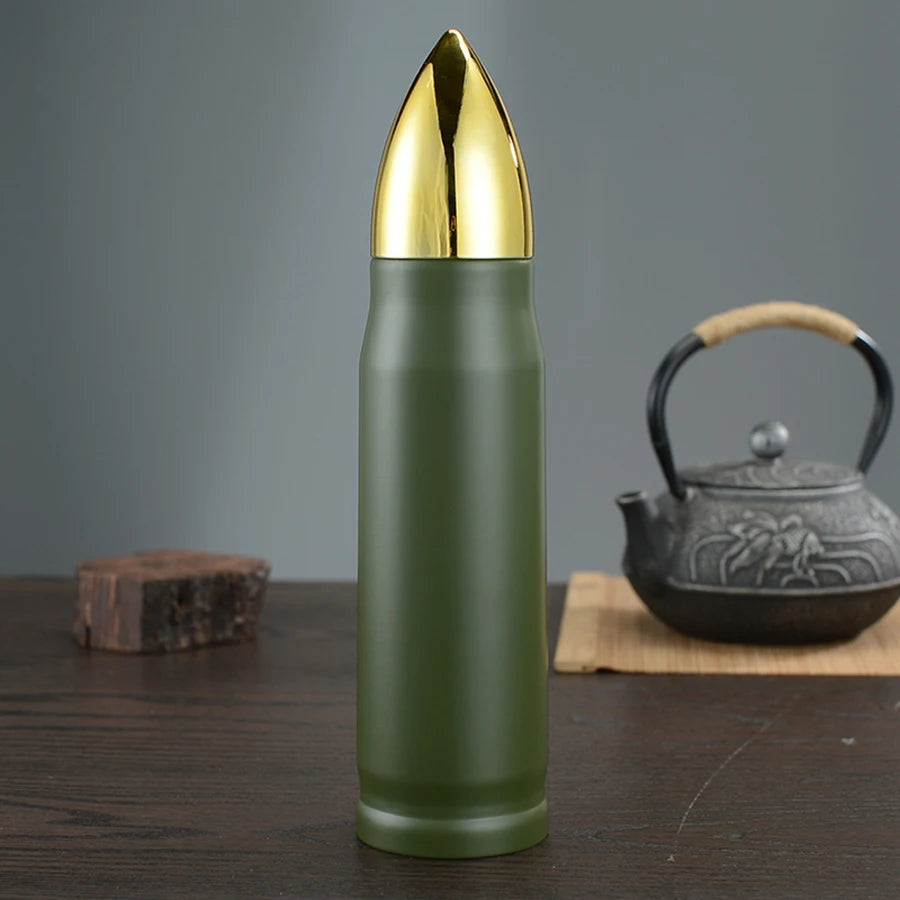 Stainless Steel Bullet Water Bottle 17oz Double Wall Vacuum Insulated Thermos Coffee Mug Insulated Flask for Hiking Traveling