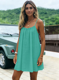 New Women's Off-Shoulder Loose Dress Pure Color Strap Casual Fashionable Summer Gown Cross-Border Loose Fit Maxi Dress