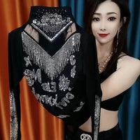 Spring Autumn New Elegant Hollow Out Half High Neck T-shirt Fashion Solid All-match Bottoming Shirt Casual Office Women Clothing