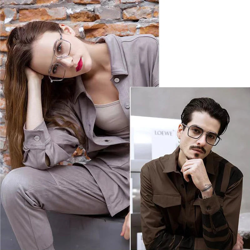 Eyliees Anti Blue Light Computer Myopia Glasses Women Men Ultralight Clear Round Nearsighted Eyeglasses Diopters 0 to-600 Unisex