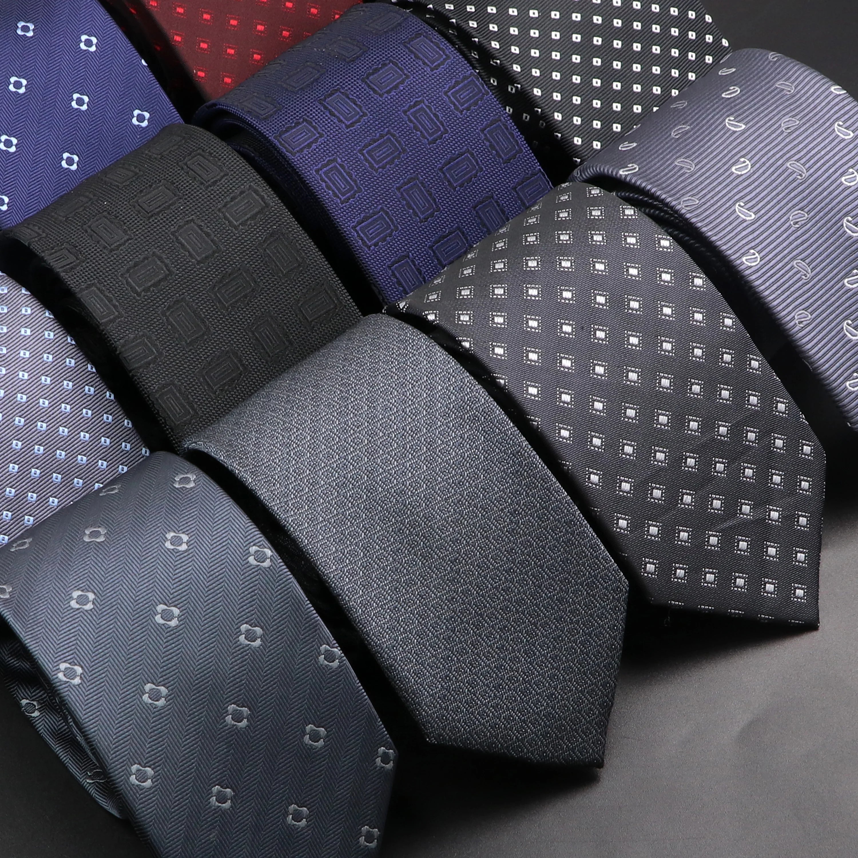 New Design Dot Wedding Men Tie Grey Blue Striped Paisley Flower Necktie Men Business Dropshipping Groom Collar Accessories Gift