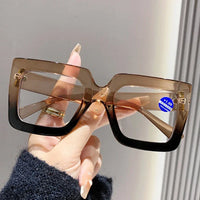 Women's Geometric Retro Transparent Glasses Suitable for Outdoor Leisure Women's Daily Life Reading Decoration Gifts Presbyopia