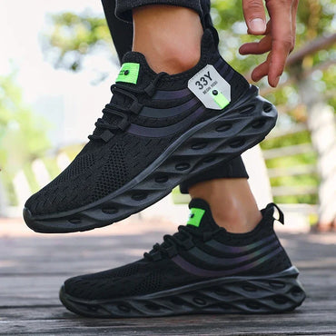 Men's Summer Breathable Mesh Shoes Lightweight Non Slip Knit Running Sneakers Trendy Aesthetic Focused Jogging Basketball Shoes