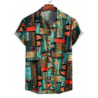 Summer 3d graffiti print shirt Casual fashion business men Hawaiian shirt Women Holiday button shirt ropa de hombre