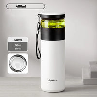 GIANXI 480ML Stainless Steel Cold Insulation Coffee Cup With Lid Household Ceramic Liner Water Bottle Kitchen Thermos Bottle