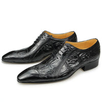 Casual Fashion Men's Dress Shoes Classic Mens Oxfords Formal Business Shoes Modern Derby Oxford Comfortable Crocodile Homme