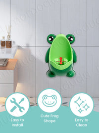 Cute Frog Potty Training Urinal Boy With Fun Aiming Target, Toilet Urinal Trainer, Children Stand Vertical Pee Infant Toddler