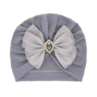 1 Pieces Children Print Baby Hat Kids Cap Newborn Girls Bowknot Diamond Photography Props Spring Autumn Beanie Infant Props