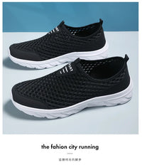 YRZL Lightweight Men Casual Shoes Breathable Slip on Male Casual Sneakers Anti-slip Men's Flats Outdoor Walking Shoes Size 39-46
