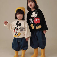 Disney Children's Sweatshirt Mickey Mouse Clothing Baby Boys Girls Long Sleeve Pullover Toddler Sweater Autumn Hoodie Clothes