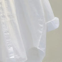 2026 Button Simple Woman Clothes Long Sleeve White Women Shirt New Autumn Casual Loose Office Blouse Lady Tops