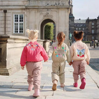 Children's coats for autumn and winter ks new collection Girls' embroidered sequined thickened wool jacket flight suit coat