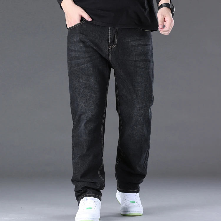 Jeans for Men Big Size 28-50 Denim Fabric Large Size Pants for Fat People 45-150kg Jeans Hombre Wide Leg Jeans Pantalon Homme