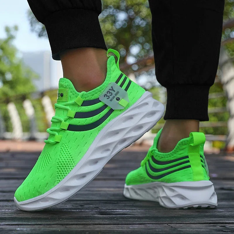 Men's Summer Breathable Mesh Shoes Lightweight Non Slip Knit Running Sneakers Trendy Aesthetic Focused Jogging Basketball Shoes