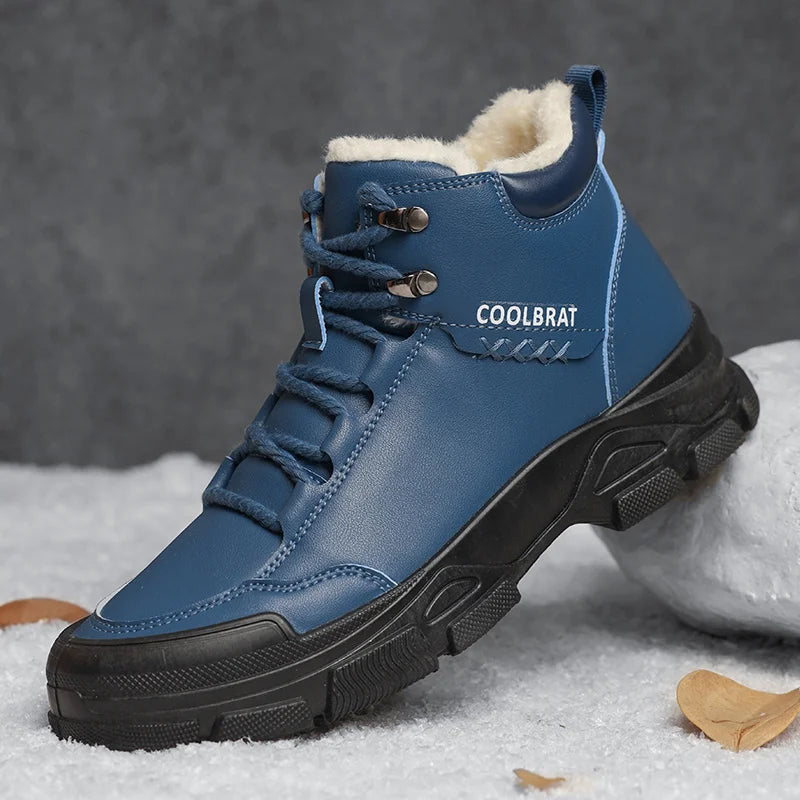 Men's high top denim boots, casual sports shoes, trendy and fashionable men's boots