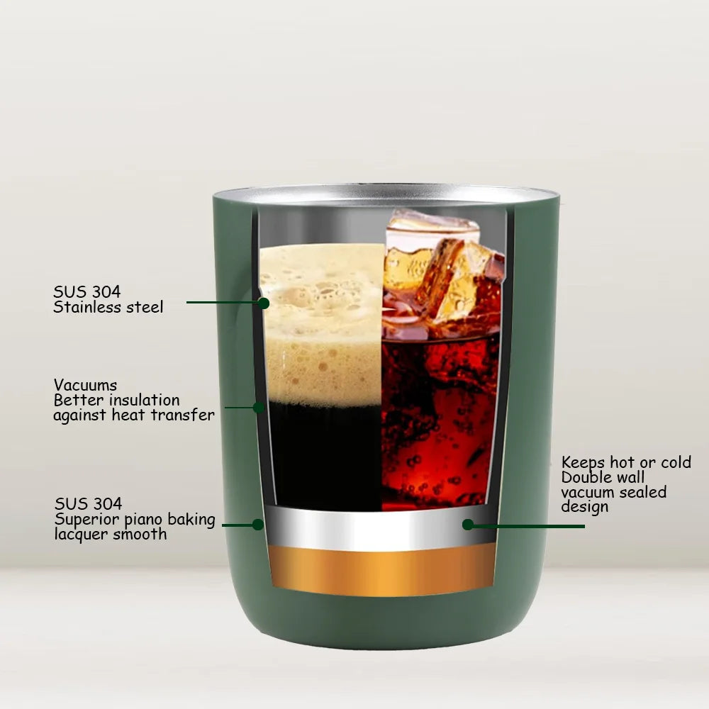 Insulated Water Bottle Thermal Coffee Travel Mug Tumbler Cup Stainless Steel Vacuum Insulated Thermos Flasks Leakproof Drinkware