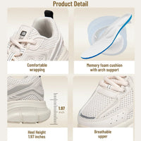 Baasploa Women Sports Shoes Outdoor Lightweight Breathable Jogging Sneakers Female Casual Mesh Anti-slip Lace Up Running Shoes