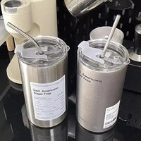 20 Oz Latte Coffee Cup, 304 Stainless Steel Iced Drink Cup with Straw and Lid, Insulated Cup, Cooling Vacuum Drinkware Reusable.