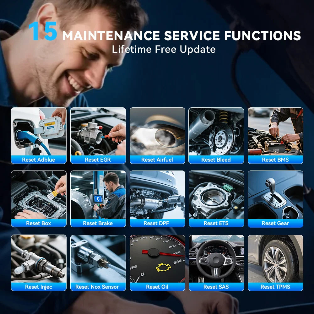 MUCAR 632 OBD2 Diagnostic Tool AI Assisted Bi-directional CANFD Protocal ECM/TCM/ABS/SRS Diagnosis 15 Reset Lifetime Free Update