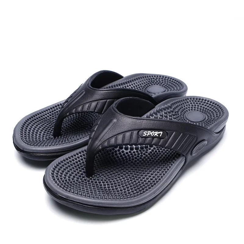 YRZL Men's Flip Flops Massage Granule Men Slippers Comfortable Beach Sandals Men Casual Shoes House Flip Flops Bathroom Shoes