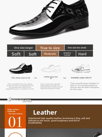 Men's Groom Wedding High-end Leather Shoes Men's Business Casual Leather Shoes Plus Size 39-47