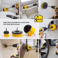2/3.5/4/5'' Electric Drill Scrubber Brush Power Brush Set Kit Car Soft Brush Drill Kit Bathroom Kitchen Auto Care Cleaning Tools