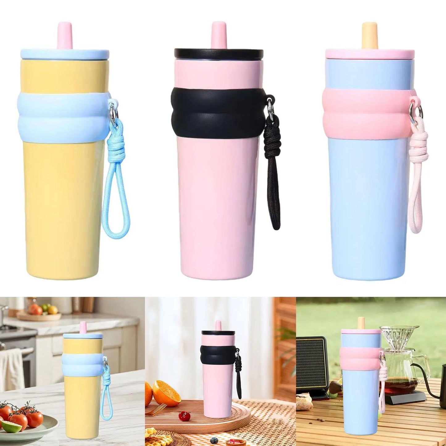 710ML Thermal Insulated Cup 316 Stainless Steel Water Cup Easy to Use Travel Coffee Mug Reusable Practical Travel Mug Cup