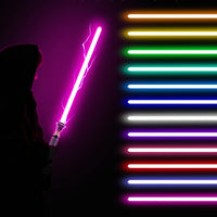 TXQSABER Lightsaber RGB Smooth Swing Heavy Dueling Metal Hilt Blaster Color Change Ghost Yoda Jedi Cosplay Toys Laser Sword