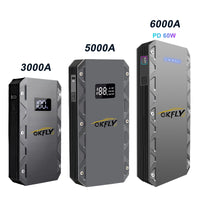 GKFLY Car Jump Starter Portable Power Bank 6000A/4000A/3000A Starting Device Car Booster Battery For Petorl Diesel Car