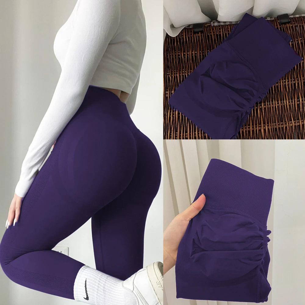 Yoga Leggings Women Fitness Running High Waist Slim Pants Push Up Sport Scrunch Butt Legging Gym Athletic Jogging Workout Female