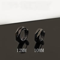 Trendy Stainless Steel Geometric Earrings High-End Men\'s Hypoallergenic Earrings Hip Hop Rock Rap Cool Jewelry Accessories