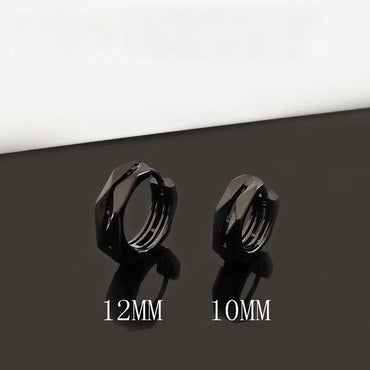 Trendy Stainless Steel Geometric Earrings High-End Men\'s Hypoallergenic Earrings Hip Hop Rock Rap Cool Jewelry Accessories