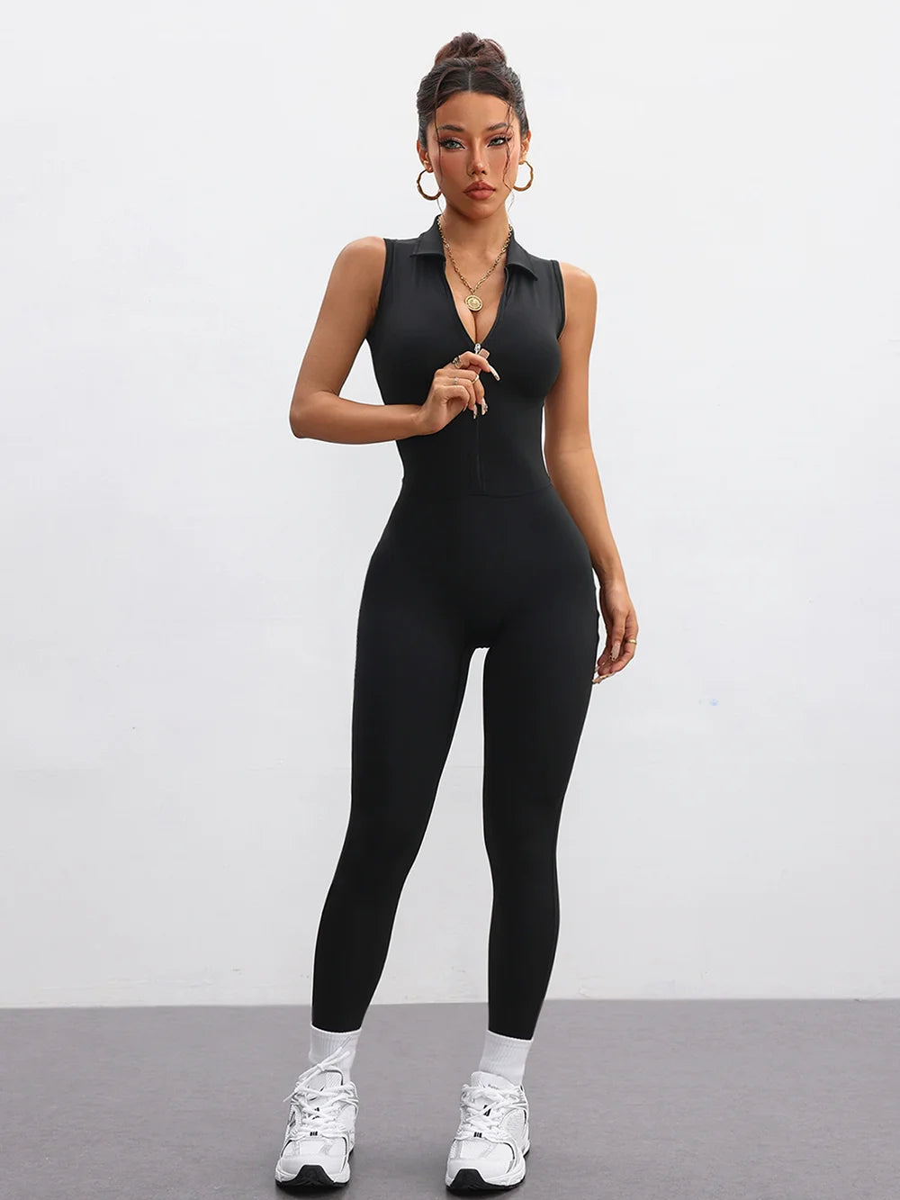 Back-Hollowed-Out Mesh One-Piece Yoga Dress Feminine Hip-Lifting Exercise One-Piece Long Pants Fitness Fashion clothing